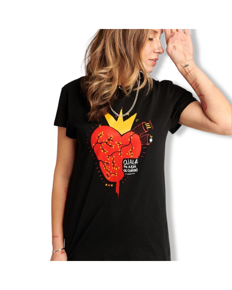 Camiseta  TE ARDA EL CORAZÒN Aire Retro|La Oveja Negra SHOP