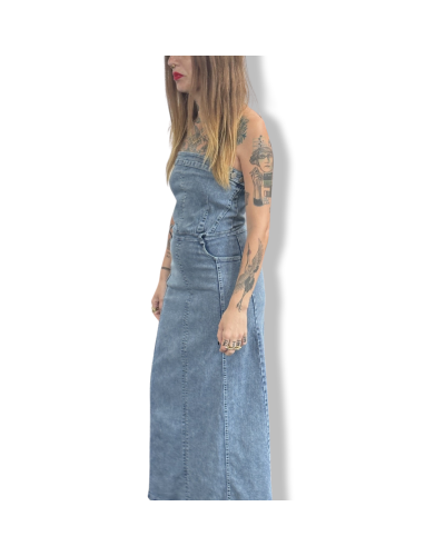 VESTIDO LARGO DENIM VINTAGE |LA Oveja Negra Shop.