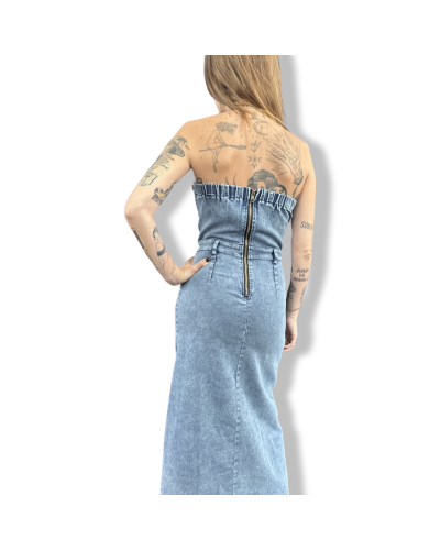 VESTIDO LARGO DENIM VINTAGE |LA Oveja Negra Shop.