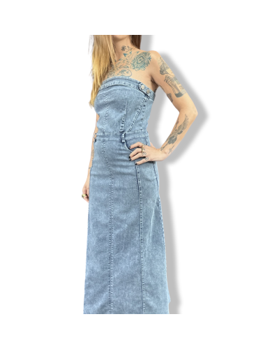 VESTIDO LARGO DENIM VINTAGE |LA Oveja Negra Shop.