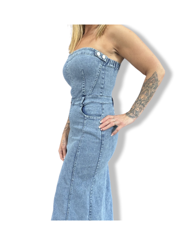 VESTIDO LARGO DENIM VINTAGE |LA Oveja Negra Shop.