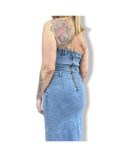 VESTIDO LARGO DENIM VINTAGE |LA Oveja Negra Shop.