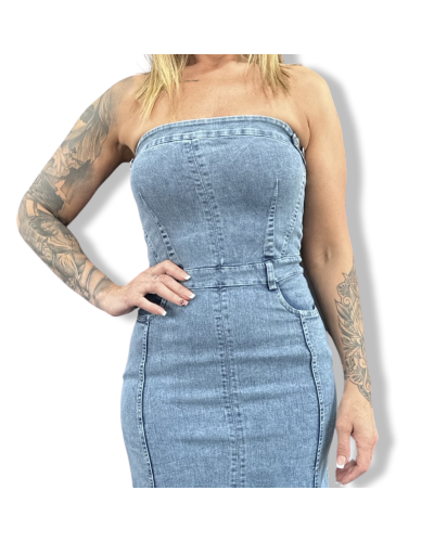 VESTIDO LARGO DENIM VINTAGE |LA Oveja Negra Shop.