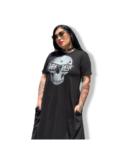 VESTIDO LARGO SKULL CREEPY DARK |LA OVEJA NEGRA SHOP.LIMITED EDITION.