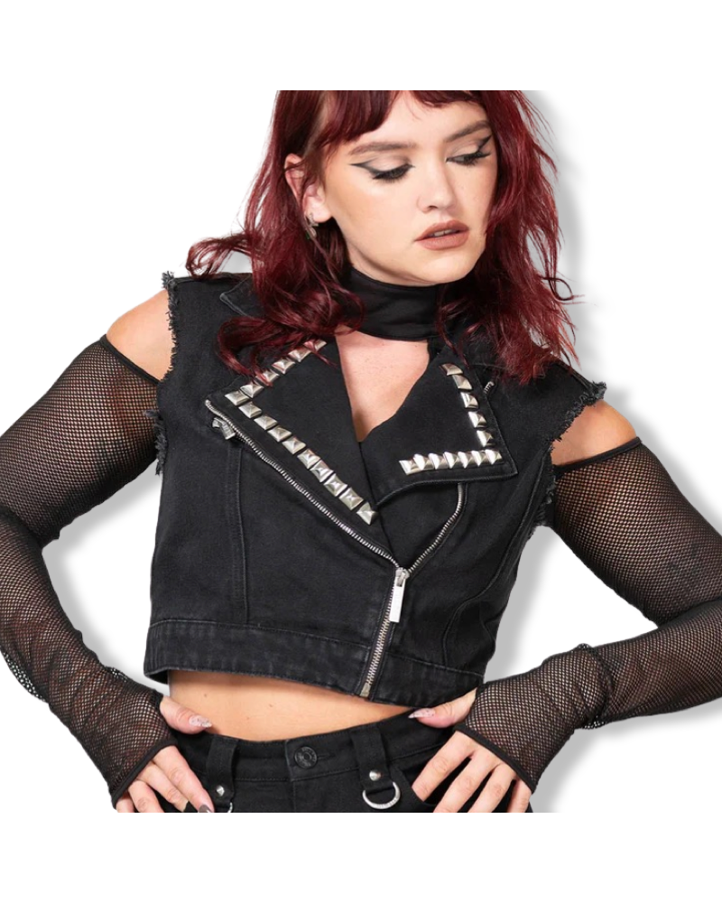 HEAVEN2HELL DENIM VEST KILLSTAR|LA OVEJA NEGRA SHOP.