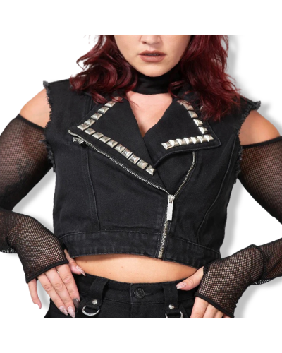 HEAVEN2HELL DENIM VEST KILLSTAR|LA OVEJA NEGRA SHOP.