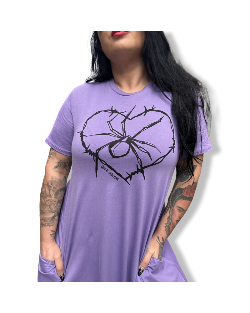 VESTIDO LARGOP ARACHNOPHOBIA LILAC DARK|DARK SHEEPS.