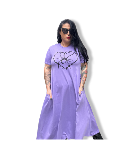 VESTIDO LARGOP ARACHNOPHOBIA LILAC DARK|DARK SHEEPS.