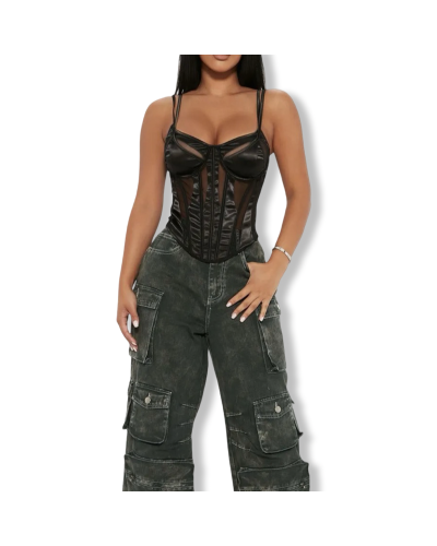 CORSET SATIN DREAM|LA OVEJA NEGRA SHOP.