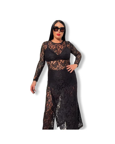 VESTIDO ENCAJE DIVA BLACK|LA OVEJA NEGRA SHOP.