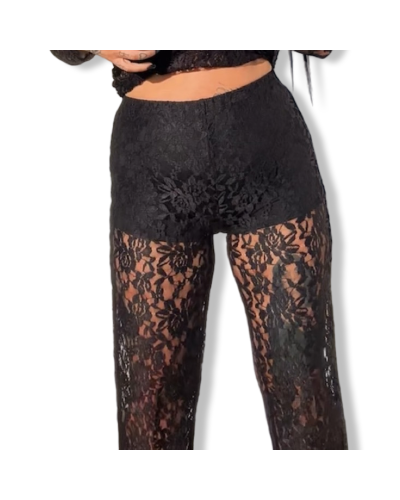 PANTALÒN  ENCAJE DIVA BLACK|LA OVEJA NEGRA SHOP.