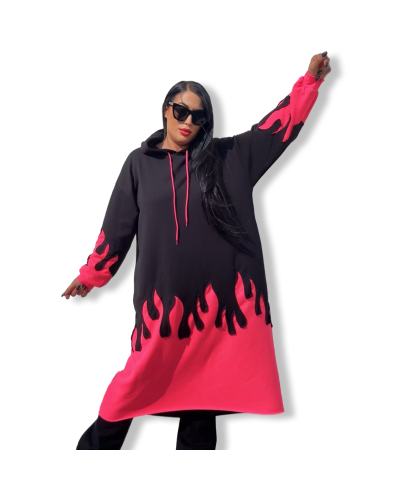 SUDADERA PINK FIRE|LA OVEJA NEGRA SHOP.