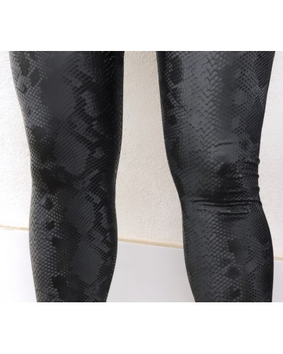 LEGGINS VINILO PUSH UP BLACK SNAKE.