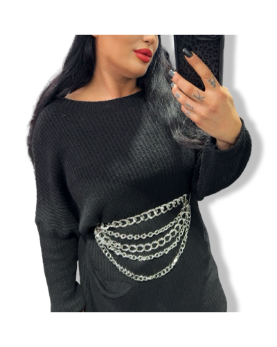 SWEATER VESTIDO OUNTO BASIC BLACK|LA OVEJA NEGRA SHOP.