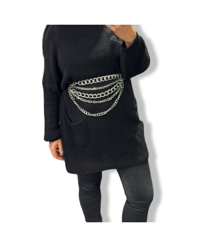 SWEATER VESTIDO OUNTO BASIC BLACK|LA OVEJA NEGRA SHOP.