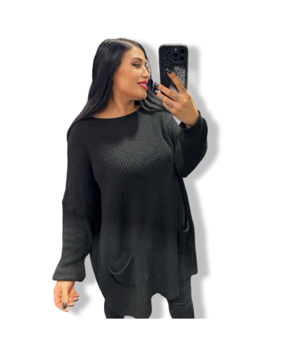 SWEATER VESTIDO OUNTO BASIC BLACK|LA OVEJA NEGRA SHOP.