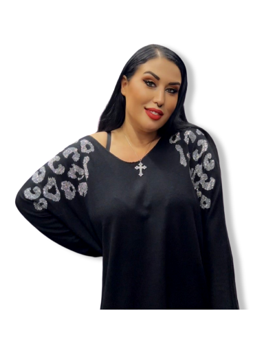 SWEATER ANIMAL STRASS OVERWSIZE|LA Oveja Negra SHOP.