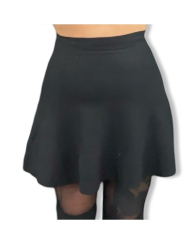 FALDA TRICOT LOLITA NEGRA |LA OVEJA NEGRA SHOP.