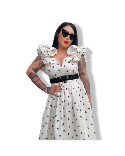 VESTIDO QUEEN HEARTS WHITE.