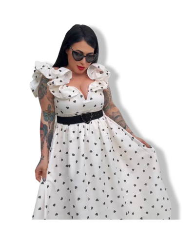 VESTIDO QUEEN HEARTS WHITE.