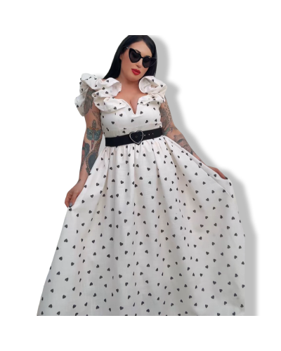 VESTIDO QUEEN HEARTS WHITE.