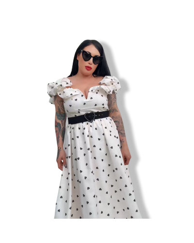 VESTIDO QUEEN HEARTS WHITE.