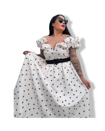 VESTIDO QUEEN HEARTS WHITE.