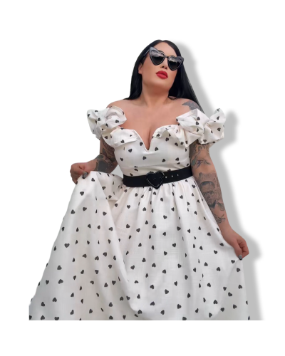 VESTIDO QUEEN HEARTS WHITE.