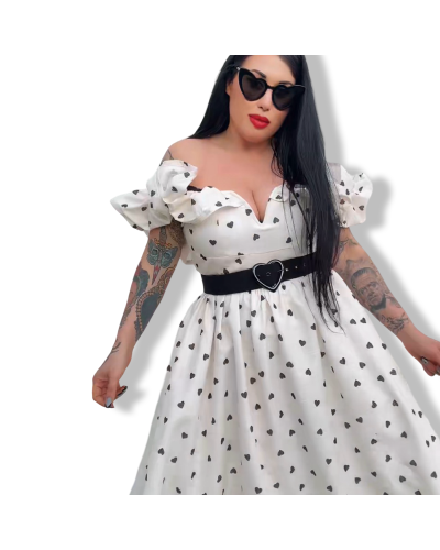 VESTIDO QUEEN HEARTS WHITE.