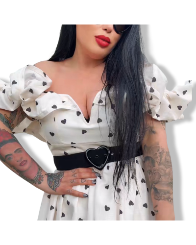 VESTIDO QUEEN HEARTS WHITE.