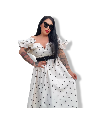 VESTIDO QUEEN HEARTS WHITE.