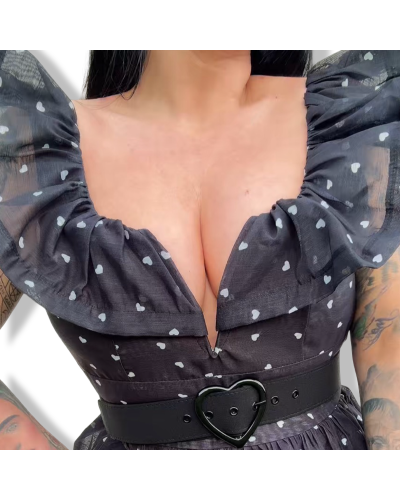 VESTIDO QUEEN HEARTS BLACK.