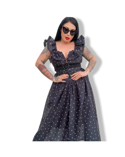 VESTIDO QUEEN HEARTS BLACK.