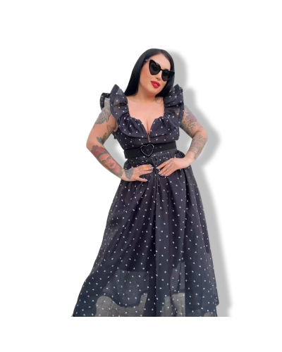 VESTIDO QUEEN HEARTS BLACK.