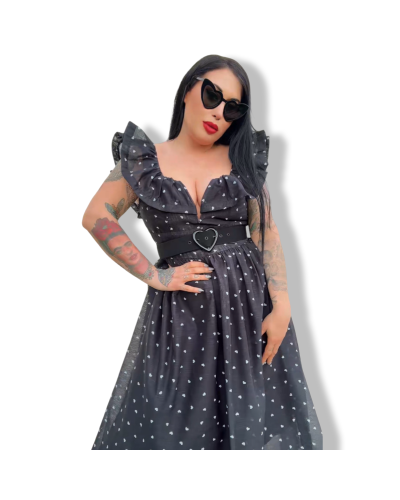 VESTIDO QUEEN HEARTS BLACK.