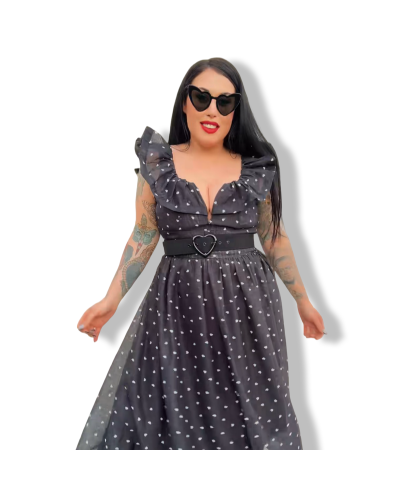 VESTIDO QUEEN HEARTS BLACK.
