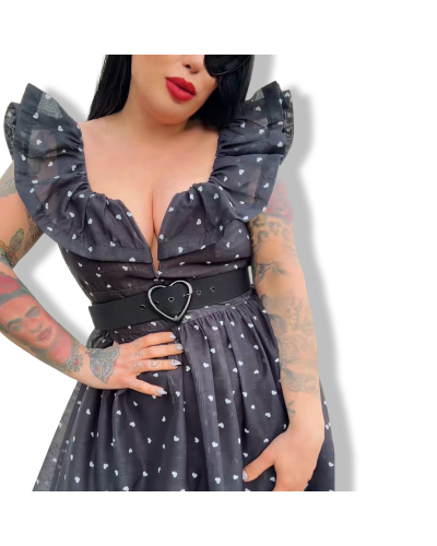 VESTIDO QUEEN HEARTS BLACK.