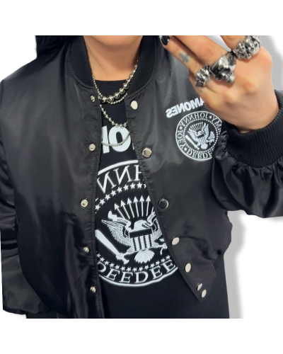 VESTIDO RETRO HOMBROS RAMONES NEGRO|LA Oveja Negra Shop.