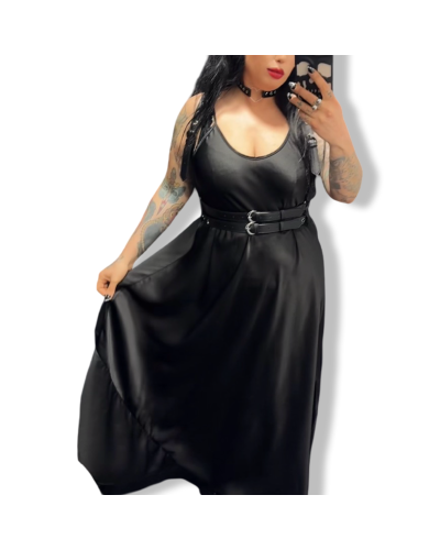 VESTIDO LENCERO BASIC BLACK LARGO|LA Oveja Negra Shop.