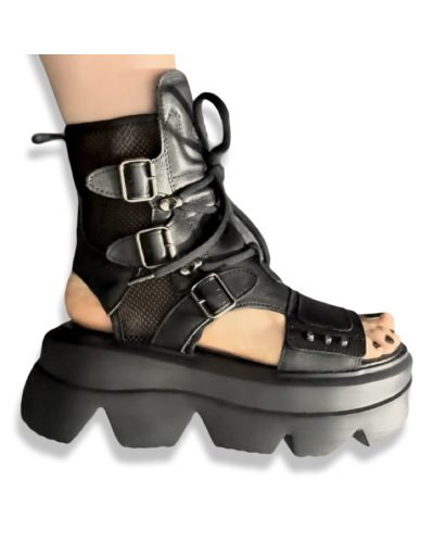 SANDALIA ALTA DR.BLACK|LA OVEA NEGRA SHOP.
