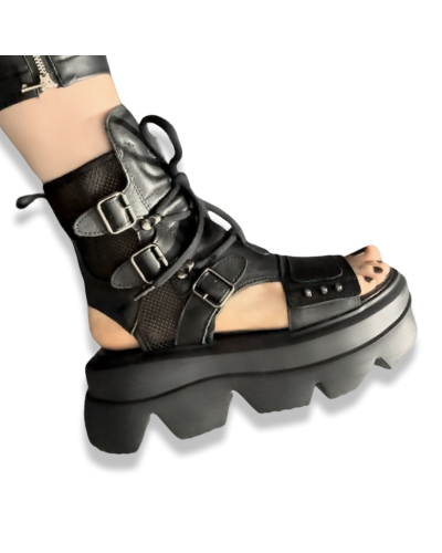 SANDALIA ALTA DR.BLACK|LA OVEA NEGRA SHOP.