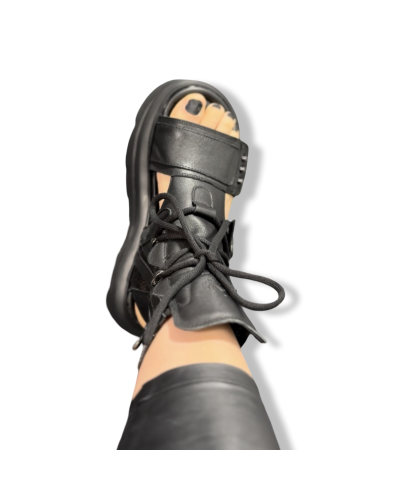 SANDALIA ALTA DR.BLACK|LA OVEA NEGRA SHOP.
