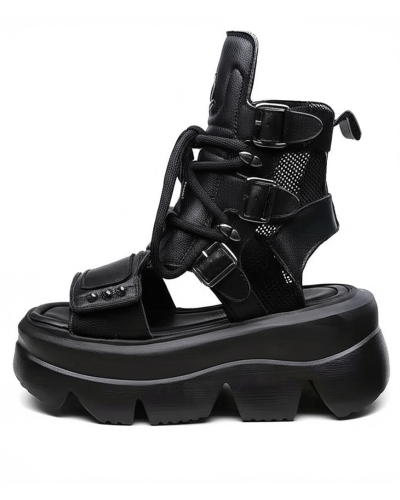 SANDALIA ALTA DR.BLACK|LA OVEA NEGRA SHOP.