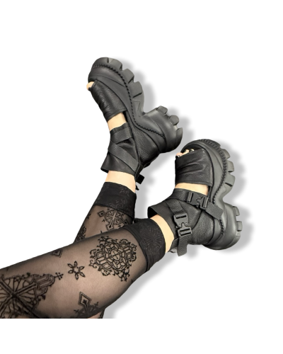 SANDALIA ALTA DR.BLACK|LA OVEA NEGRA SHOP.