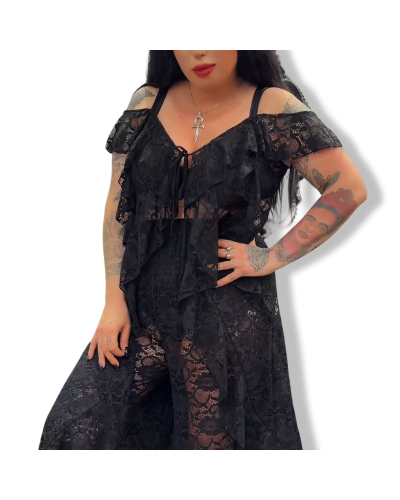 TOP PRISCILA ENCAJE LARGO|LA Oveja Negra Shop.