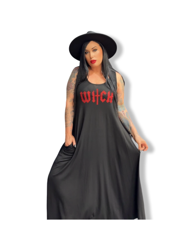 VESTIDO LARGO WITCH GLITTER|LA OVEJA NEGRA SHOP|DARK SHEEPS.