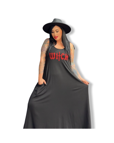 VESTIDO LARGO WITCH GLITTER|LA OVEJA NEGRA SHOP|DARK SHEEPS.