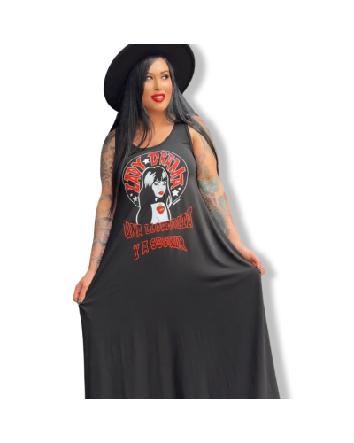 VESTIDO LARGO LADY DRAMA|LA OVEJA NEGRA SHOP|DARK SHEEPS.