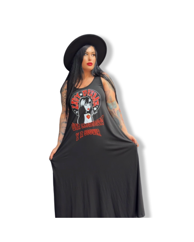 VESTIDO LARGO LADY DRAMA|LA OVEJA NEGRA SHOP|DARK SHEEPS.