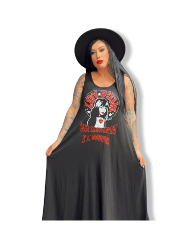 VESTIDO LARGO LADY DRAMA|LA OVEJA NEGRA SHOP|DARK SHEEPS.